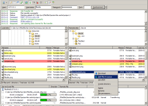 FileZilla download screenshot