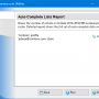Auto-Complete Lists Report 4.11 screenshot