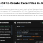 C# Create Excel File Tutorial 2021.9 screenshot