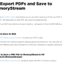 C# Export PDFs and Save to MemoryStream 2022.4.5455 screenshot