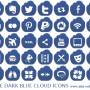 Free Dark Blue Cloud Icons 2013.1 screenshot