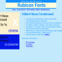 Hilbert Neue Condensed Font Type1 2.00 screenshot