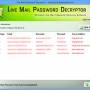 Live Mail Password Decryptor 4.0 screenshot