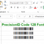 PrecisionID Code 128 Fonts 2018 screenshot
