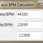 Sample Rate and BPM Calculator 1.01 screenshot
