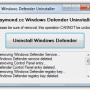 Windows Defender Uninstaller  screenshot